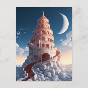 Carte Postale Tour Rouge Imaginaire d'hiver