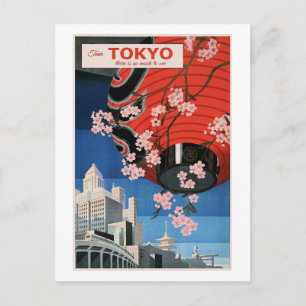 Carte Postale Tour Tokyo, Japon, affiche de voyage,