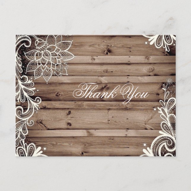 Carte Postale tourbillons dentelle grange mariage campagnard en  (Devant)