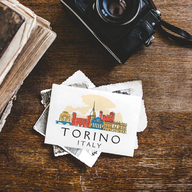 Carte Postale Tourino Italie Vintage Cityscape (torino italy postcard)