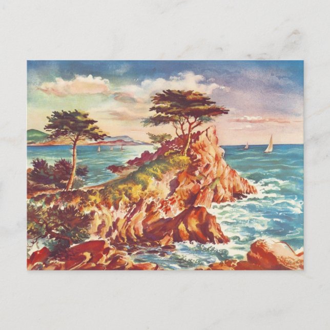 Carte Postale Tourisme californien Etats-Unis de littoral (Devant)