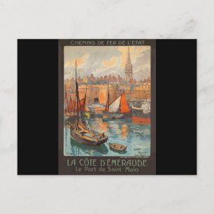 Carte Postale Tourisme de port de Saint Malo Cote d'Emeraude Vin