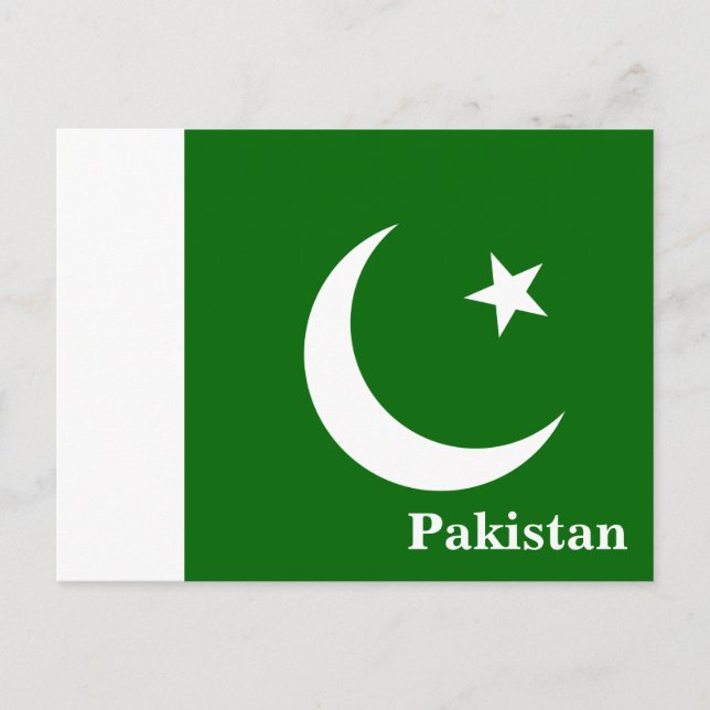 Carte Postale Tourisme vintage Pakistan Drapeau (Devant)