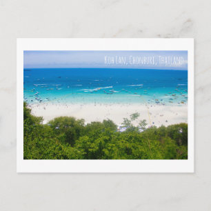 Carte postale touristique de l'île de KohLan Thaïl