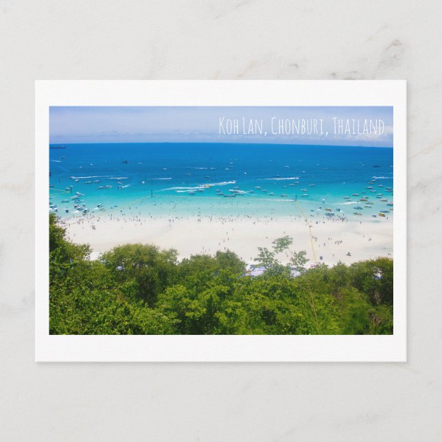 Carte postale touristique de l'île de KohLan Thaïl (Devant)