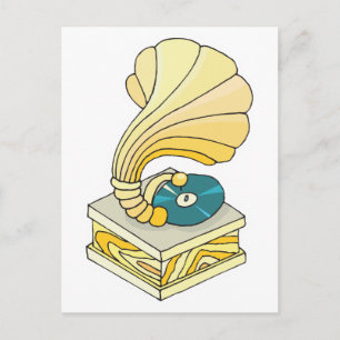 Carte Postale tourne-disque