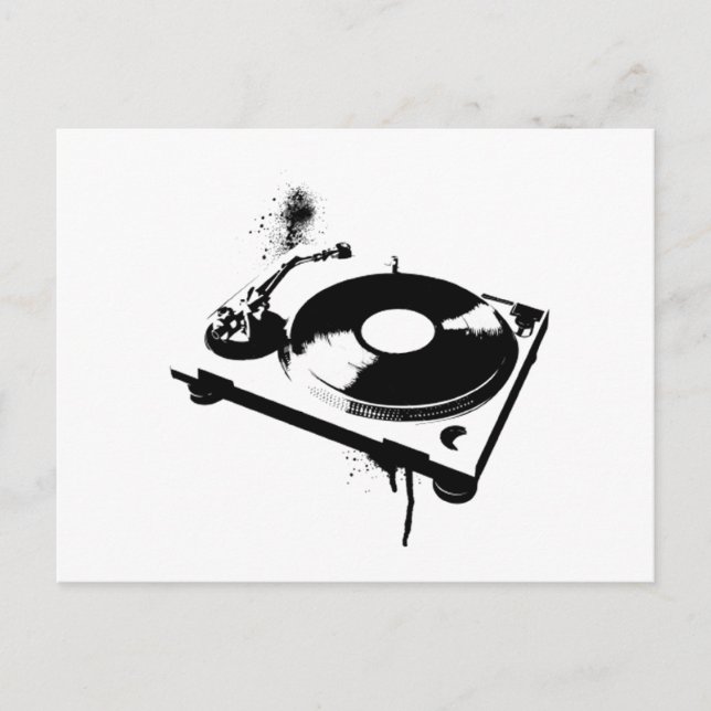 Carte postale Tourne-disque Deejay DJ | Cadeaux de (Devant)