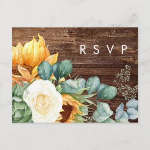 Carte Postale Tournée de pays audacieux   Mariage en bois RSVP