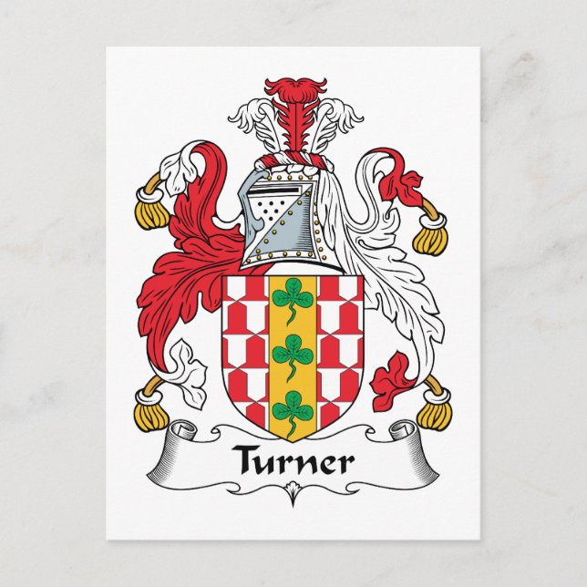 Carte Postale Tourner Family Crest (Devant)