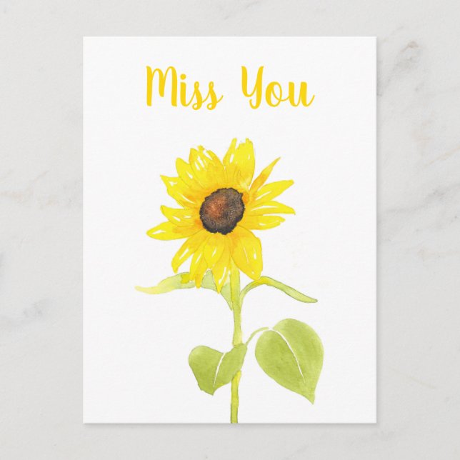 Carte Postale Tournesol dansant (Devant)