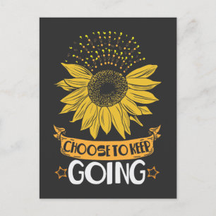Carte Postale Tournesol De Santé Mentale Choisir De Continuer À 