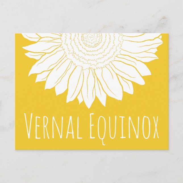 Carte Postale tournesol équinoxe vernal (Devant)