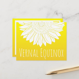 Carte Postale tournesol équinoxe vernal