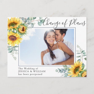 Carte Postale Tournesol Eucalyptus PHOTO Mariage Changement de p