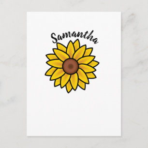 Carte Postale Tournesol mignon personnalisé