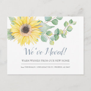 Carte Postale Tournesol Nouvelle maison Sweet Home Moving Annonc