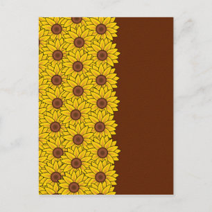 Carte postale tournesol, personnaliser