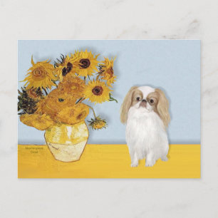 Carte Postale Tournesols - Japanese Chin (L1)