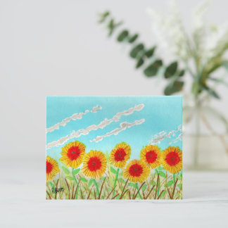 Carte Postale Tournesols lumineux