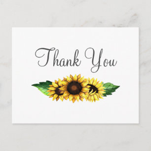 Carte Postale Tournesols Pays Russe Mariage Merci