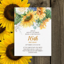 Tournesols personnalisés Eucalyptus 16e anniversai