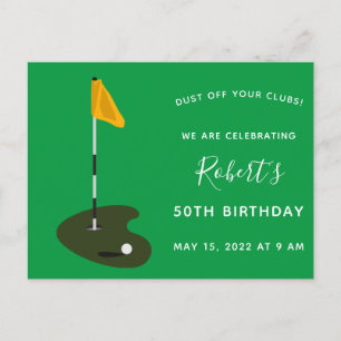 Carte Postale Tournoi de golf 50e anniversaire Invitation