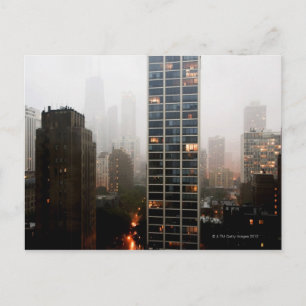 Carte Postale Tours de bureau, condos et tour Hancock dans le br