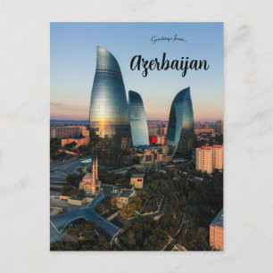 Carte Postale Tours de flammes Bakou Azerbaïdjan