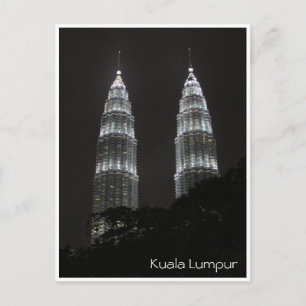 Carte Postale tours de nuit jumelles de petronas