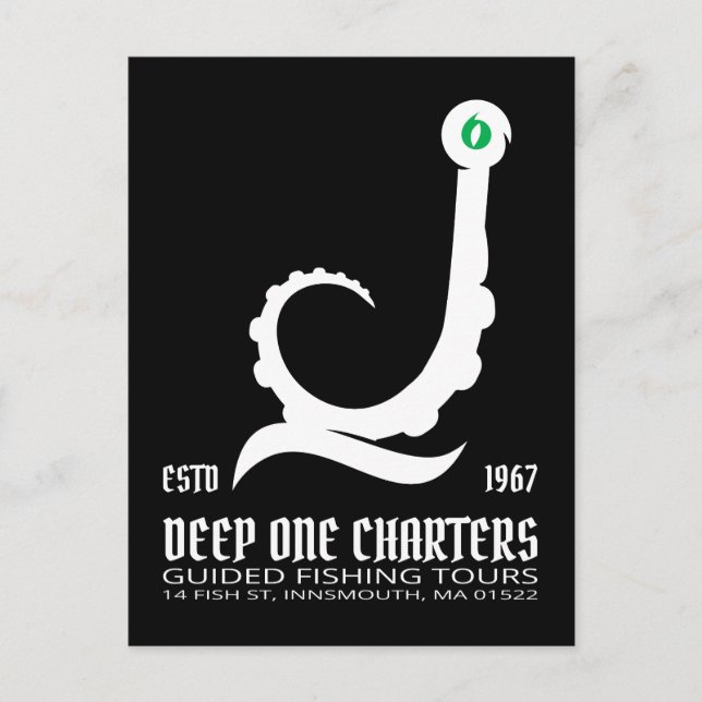 Carte Postale Tours de pêche Innsmouth Cthulhu Lovecraft (Devant)