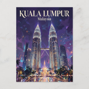 Carte Postale Tours jumelles Petronas Malaisie