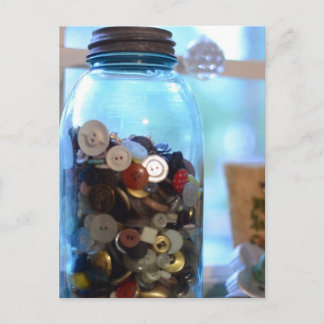 Carte Postale Tous les boutons dans la bale ball Jar avec couver