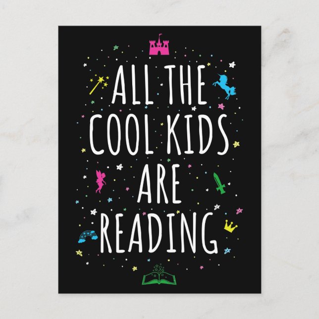 Carte Postale Tous Les Enfants Cool Lisent I (Devant)