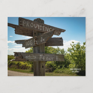 Carte Postale Tous les signes pointent vers Prudence Island POST