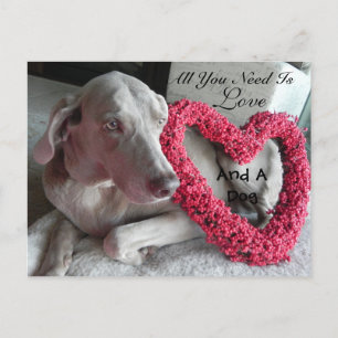 Carte Postale Tout ce dont vous avez besoin est l'amour - et un 
