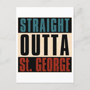 Carte Postale Tout droit en direction de St. George Utah UT