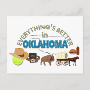 Carte Postale Tout est mieux dans Oklahoma Postcard