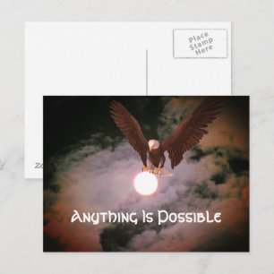 Carte Postale Tout est possible Aigle Inspirant