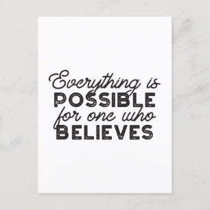 Carte Postale Tout est possible pour celui qui croit