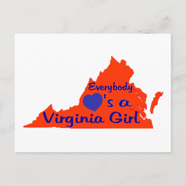 Carte Postale Tout le monde aime une Virginia Girl (Devant)