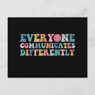 Carte Postale Tout le monde communique différemment Sensibilisat