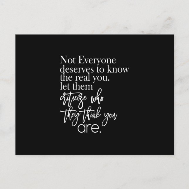 Carte Postale tout le monde ne mérite pas de connaître le vrai (Devant)
