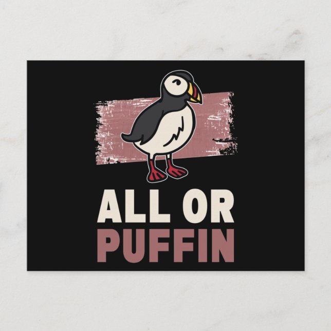 Carte Postale Tout Ou Puffin Puffin (Devant)