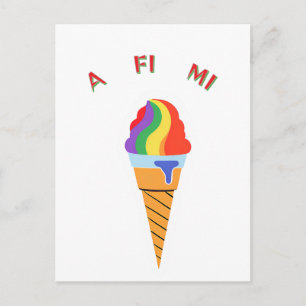 Carte Postale Tout pour moi cône de glace  