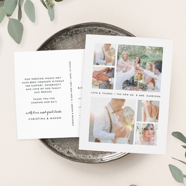 Carte Postale Tout simplement indiqué | Mariage Photo Collage Me (Créateur téléchargé)