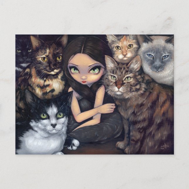 Carte postale "Tout sur les chats" (Devant)