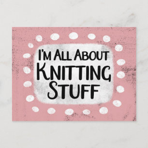 Carte postale Tout sur les trucs de tricot