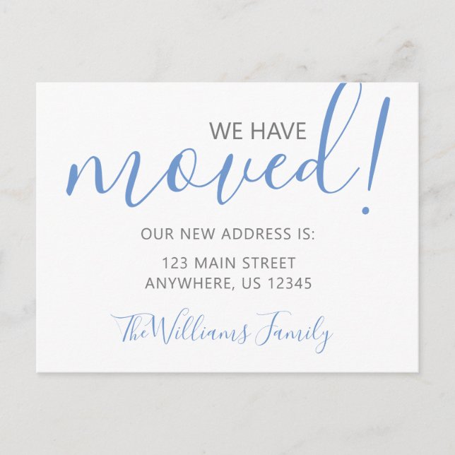 Carte Postale Toute couleur - Nom de script Déplacement (Devant)