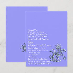 Carte Postale Toute couleur personnalisée Bleu Péruvienne Floral