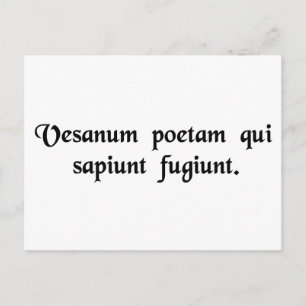 Carte Postale Toute personne ayant un cerveau fuit un poète en v